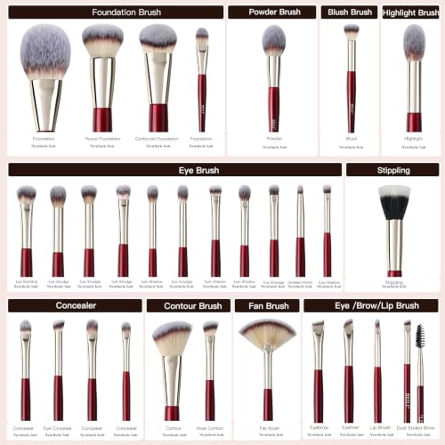 Image 2 of BEILI 30Pcs Makeup Brushes Set