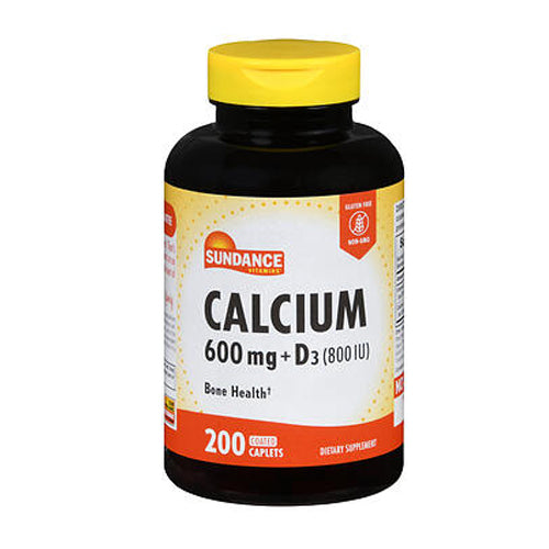 Sundance Calcium + Vitamin D3 Coated Caplets 200 Tabs