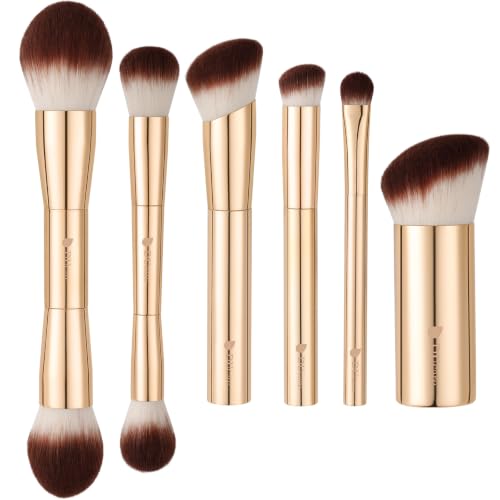Image 1 of Default Title for the product DUcare Foundation Makeup Brush Set 6pcs Double-ended Kabuki Eyeshadow Contour Brush