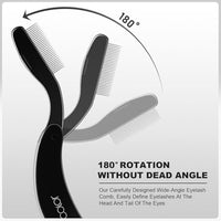 Thumbnail for Image 7 of docolor Foldable Eyelash Comb 2 PCS Separator Folding Lash Comb Eyebrow Mascara Applicator Eyelash Definer Arc Designed Cosmetic Brushes Tool