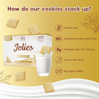 Thumbnail for Image 3 of ChocZero Jolies Sugar Free White Chocolate Cookies