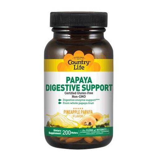 Country Life Papaya Digestive Support 200 Wafers