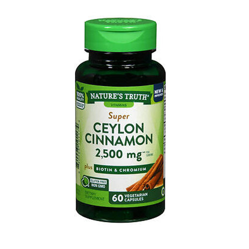 Nature's Truth Super Cinnamon Plus Biotin & Chromium Quick Release Capsules 60 Caps