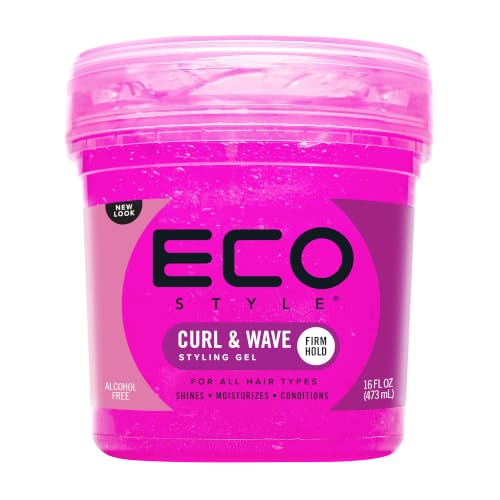 Image 1 of Pink / 16 Ounce (Pack of 1) for the product Eco Style Ecoco Eco Style Hair Gel - Curl And Wave - 16 Oz