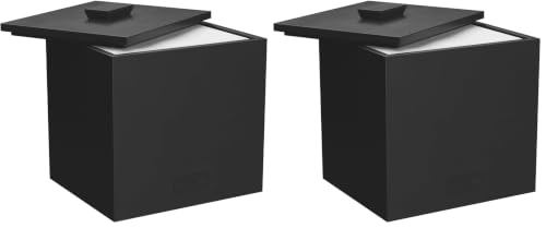 Image 3 of Matte Onyx / 9 x 8 x 9 inches (Pack of 2) for the product CLEAN SKIN CLUB Cement Box for Disposable Clean Towels XL