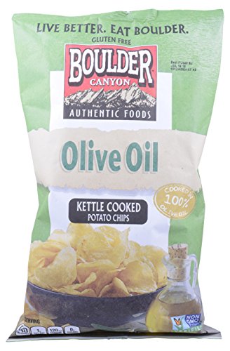 Image 1 of Default Title for the product Boulder Canyon Kettle Cooked Potato Chips, Olive Oil, Sea Salt, 6.5 Ounce
