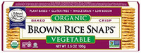 Thumbnail for Image 4 of Vegetable / 3.5 Ounce (Pack of 12) for the product Edward & Sons Brown Rice Snaps