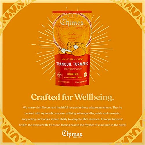 Image 7 of Chimes Tranquil Turmeric Adaptogen Ginger Chews Candy - 2 Pack