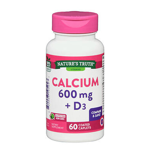 Nature's Truth Calcium Plus D3 600 Mg 60 Tabs