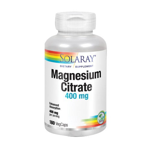 Solaray Magnesium Citrate 400 mg 180 Veg Caps