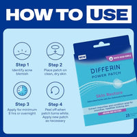 Thumbnail for Image 7 of Differin Power Pimple Patches, Hydrocolloid Acne Treatment, 23ct