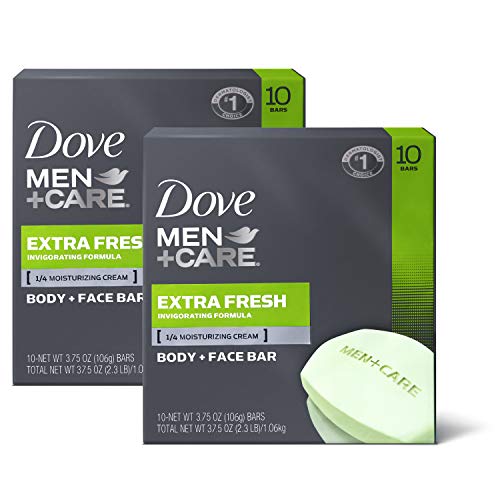 Image 1 of Default Title for the product Dove Men+Care Body and Face Bar, Extra Fresh, 4 Ounce, 20 Count