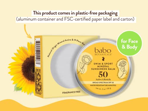 Image 4 of Babo Botanicals Swim & Sport Mineral Sunscreen Balm SPF50
