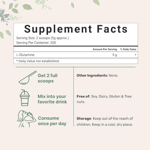 Image 3 of Micro Ingredients Pure L-Glutamine Powder, 2.2lbs (1kg)