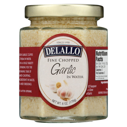 Delallo Garlic Minced Water 6 Oz
