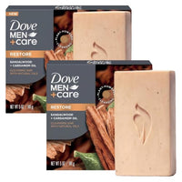 Thumbnail for Image 1 of Default Title for the product DOVE MEN + CARE Cleansing Bar Soap Sandalwood + Cardamom Oil 5 oz Pack of 8