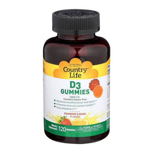 Country Life D3 Gummies 120 Count