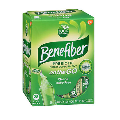 Benefiber Fiber Supplement On the Go! Stick Packs 28 Each