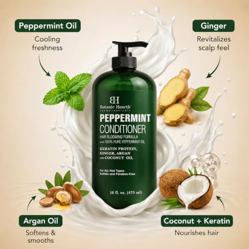 Image 6 of Botanic Hearth Peppermint Hair Conditioner - 16 Fl Oz
