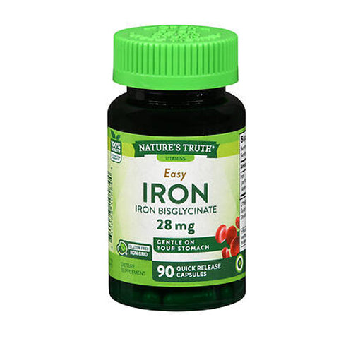 Nature's Truth Easy Iron Quick Release Capsules 28 Mg 90 Caps