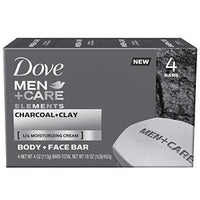 Thumbnail for Image 2 of Dove Men+Care Elements Body and Face Bar Charcoal + Clay 4 oz, 4 Bar