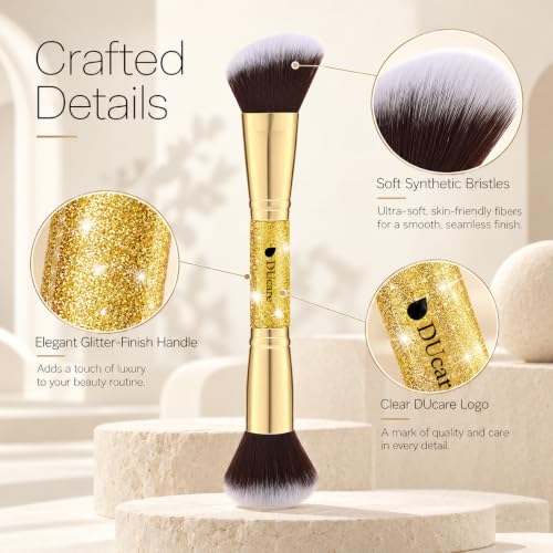 Image 6 of DUcare 2Pcs Double Ended Foundation Brush Set