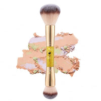 Thumbnail for Image 1 of Default Title for the product DUcare Dual End Powder Kabuki Makeup Brush Gold Glitter Vegan Synthetic for Liquid Cream Setting Powder