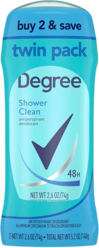 Image 2 of Floral / 2.6 Ounce (Pack of 12) for the product Degree Antiperspirant Deodorant Shower Clean 2.6 oz Twin Pack