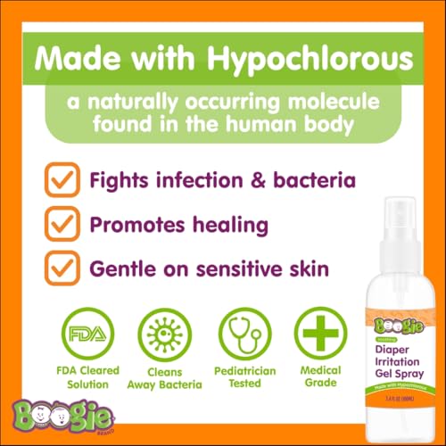 Image 3 of Boogie Hypochlorous Acid Diaper Irritation Gel Spray 3.4oz Pack of 2