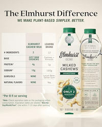 Thumbnail for Image 5 of Elmhurst 1925 Cashew Milk Unsweetened - 32 Ounce (Pack of 6), Vegan