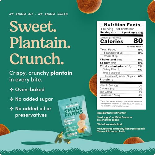 Image 2 of GOODSAM Small Farms Baked Sweet Plantain Chips, Pack of 8