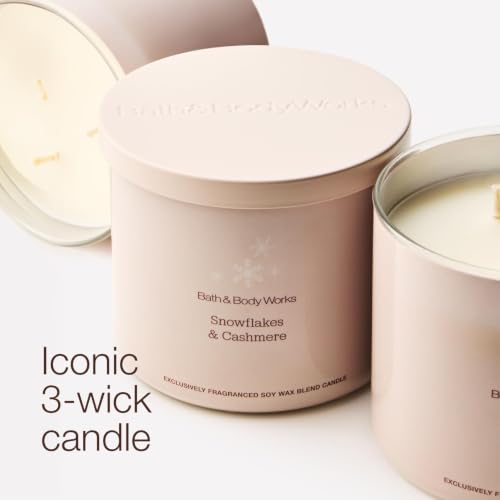 Image 2 of Bath & Body Works 3-Wick Candle, Snowflakes & Cashmere Scent