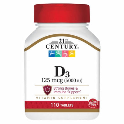 21st Century Vitamin D3 125mcg 5000IU 110 Tabs