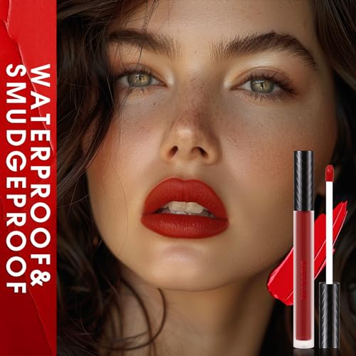 Image 6 of BADCOLOR 3 Colors Red Matte Liquid Lipstick Set