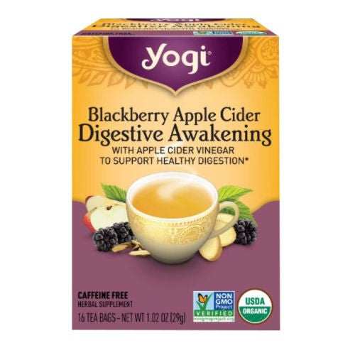 Yogi Blackberry Apple Cider Vinegar Digestive Awakening 16 Count