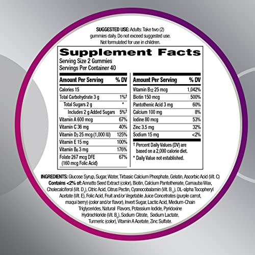 Image 6 of Centrum MultiGummies Gummy for Women 50 Plus 80 Count