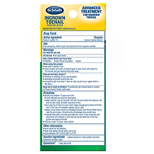 Image 3 of Dr. Scholl's Ingrown Toenail Pain Reliever, 1 kit, (w/ Gel, 12 retainer rings & 12 protection bandages) (Pack of 2)