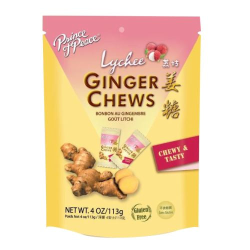 Prince Of Peace Ginger Chews 0 Lychee 4 Oz