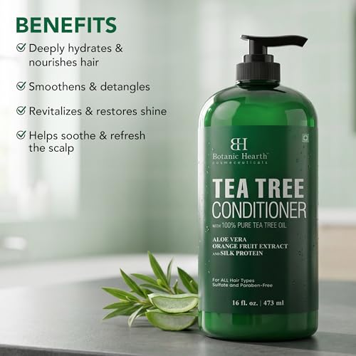 Image 3 of Botanic Hearth Tea Tree Conditioner with Sulphate & Paraben Free - 16 Fl oz
