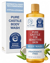 Thumbnail for Image 1 of Default Title for the product DR.JACOBS NATURALS Pure Castile Body Wash for Sensitive Skin - Unscented, 16oz, 1 Pack