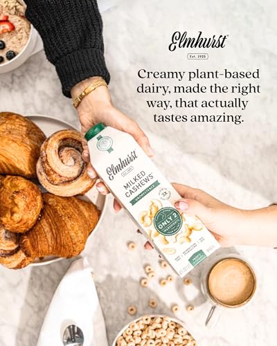 Image 6 of Elmhurst 1925 Cashew Milk Unsweetened - 32 Ounce (Pack of 6), Vegan