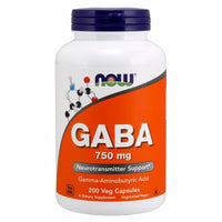 Thumbnail for Now Foods GABA 750 mg 200 Veg Caps