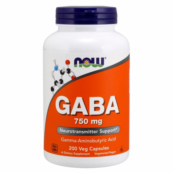 Now Foods GABA 750 mg 200 Veg Caps