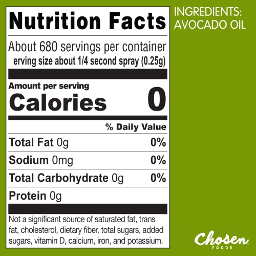 Image 5 of Chosen Foods 100% Pure Avocado Oil Spray 6 oz 2 Pack