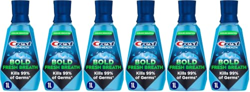 Image 2 of 33.8 Fl Oz (Pack of 3) for the product Crest Mouthwash Pro-Health Bold Fresh Breath 1 L Pack of 2